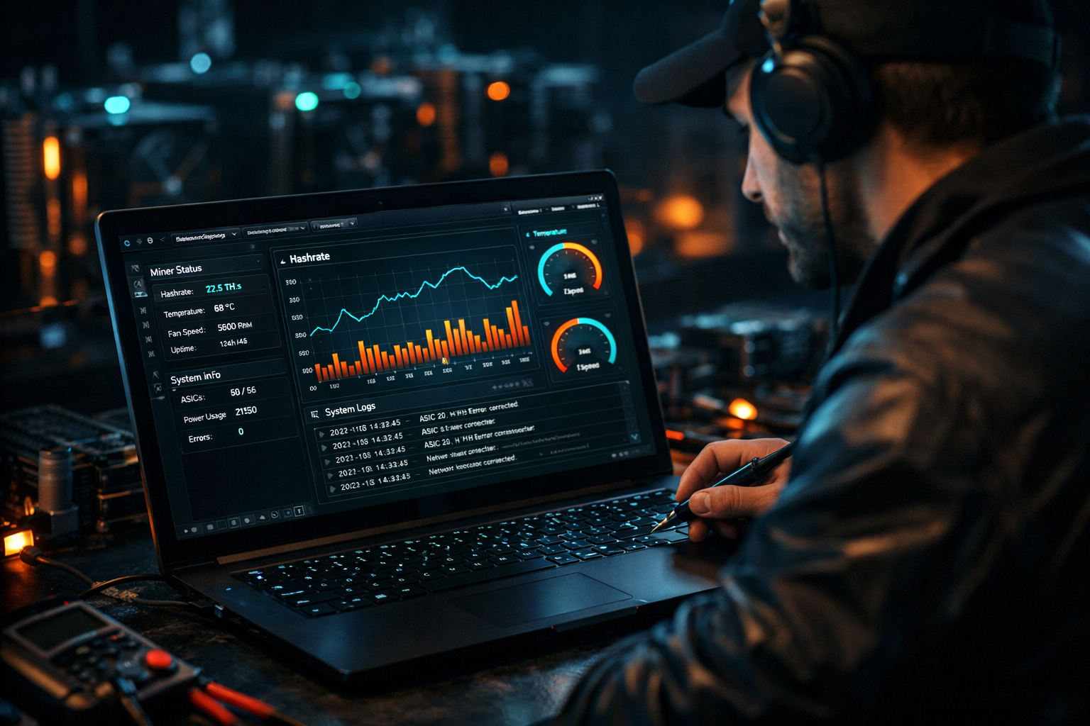 asesoría online en diagnóstico de equipos ASIC para minería de Bitcoin con software técnico especializado