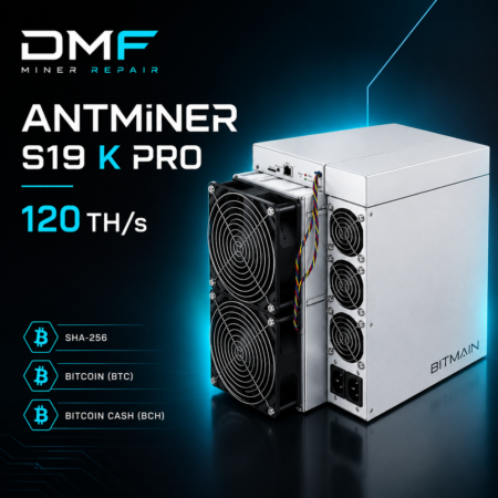 Antminer S19 K Pro 120TH ASIC para minería de Bitcoin SHA-256