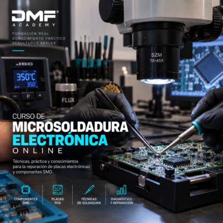 Curso de Microsoldadura Electrónica Online – reparación de placas PCB y componentes SMD