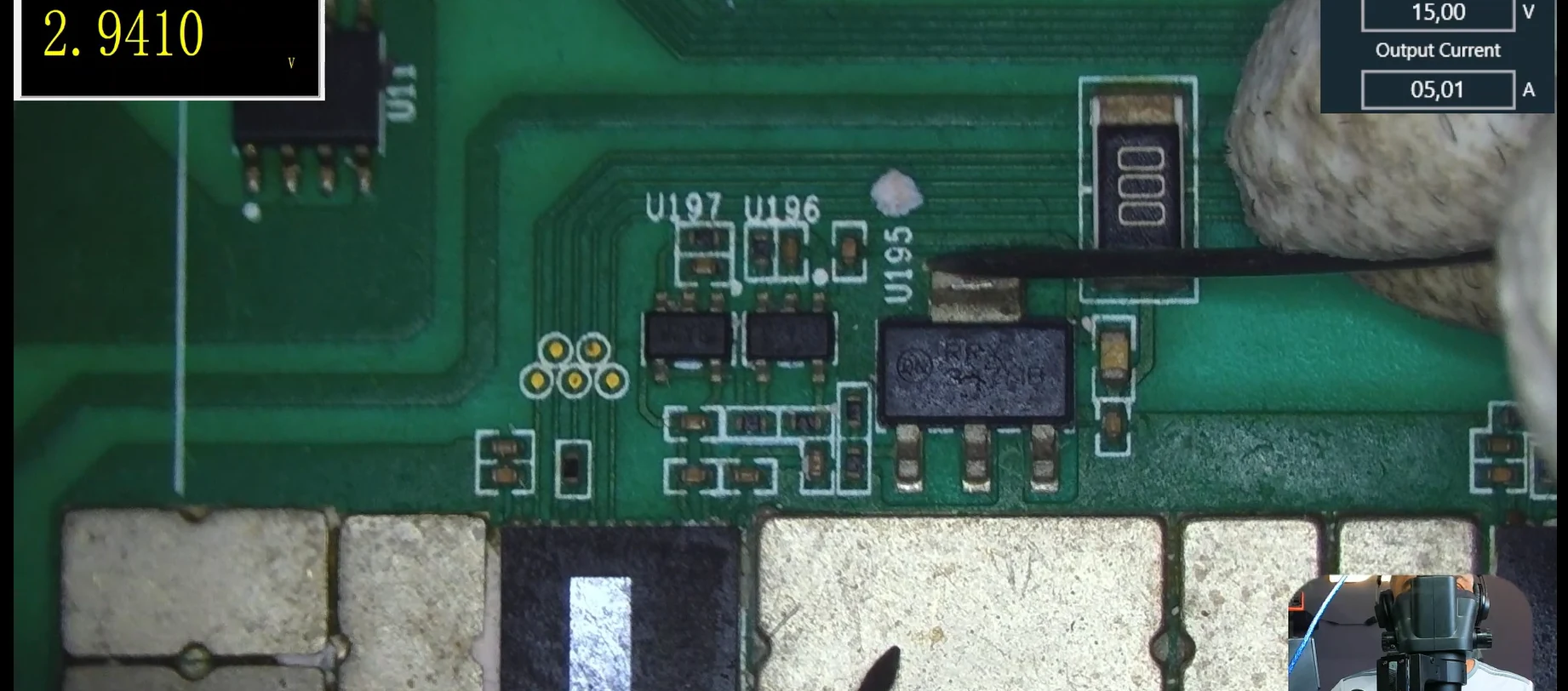 Medición de 2,9 V en salida del regulador de hashboard Antminer S19