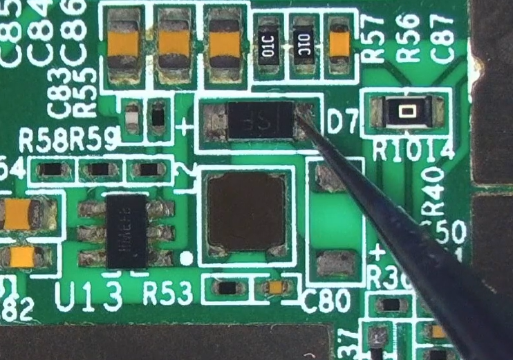 Diodo de fuente elevadora de 21 V en hashboard Antminer S19