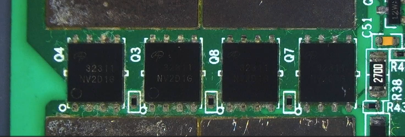 MOSFET de potencia de alimentación en hashboard Antminer S19