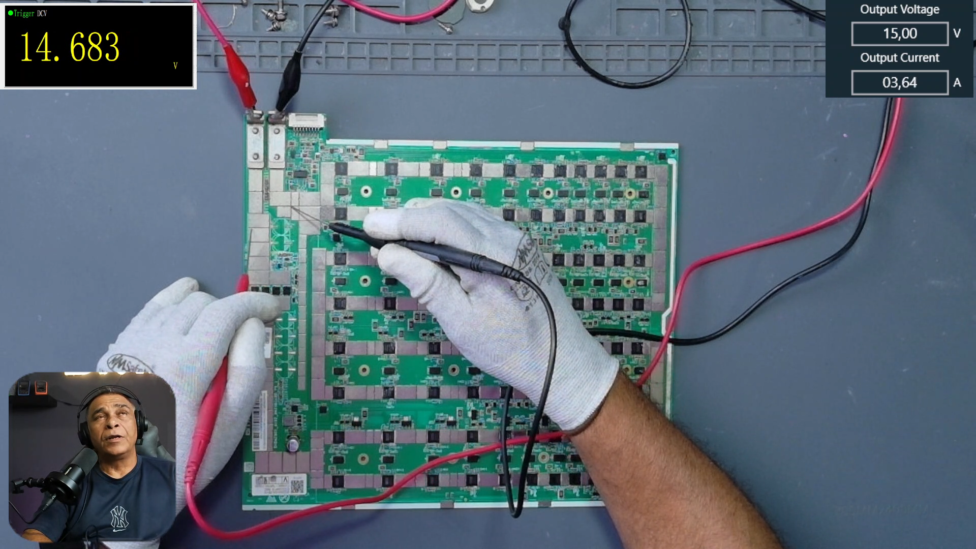 Medición de 14.68 V en la entrada principal de hashboard Antminer S19
