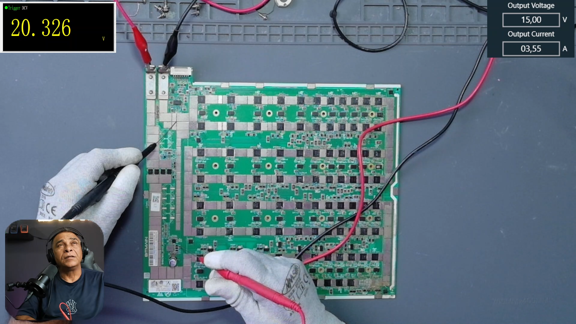 Medición de fuente Booster de 20.32 V en últimos dominios Antminer S19