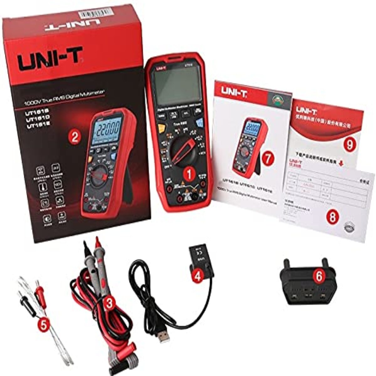 Multímetro digital UNI-T UT161D para medición y diagnóstico electrónico