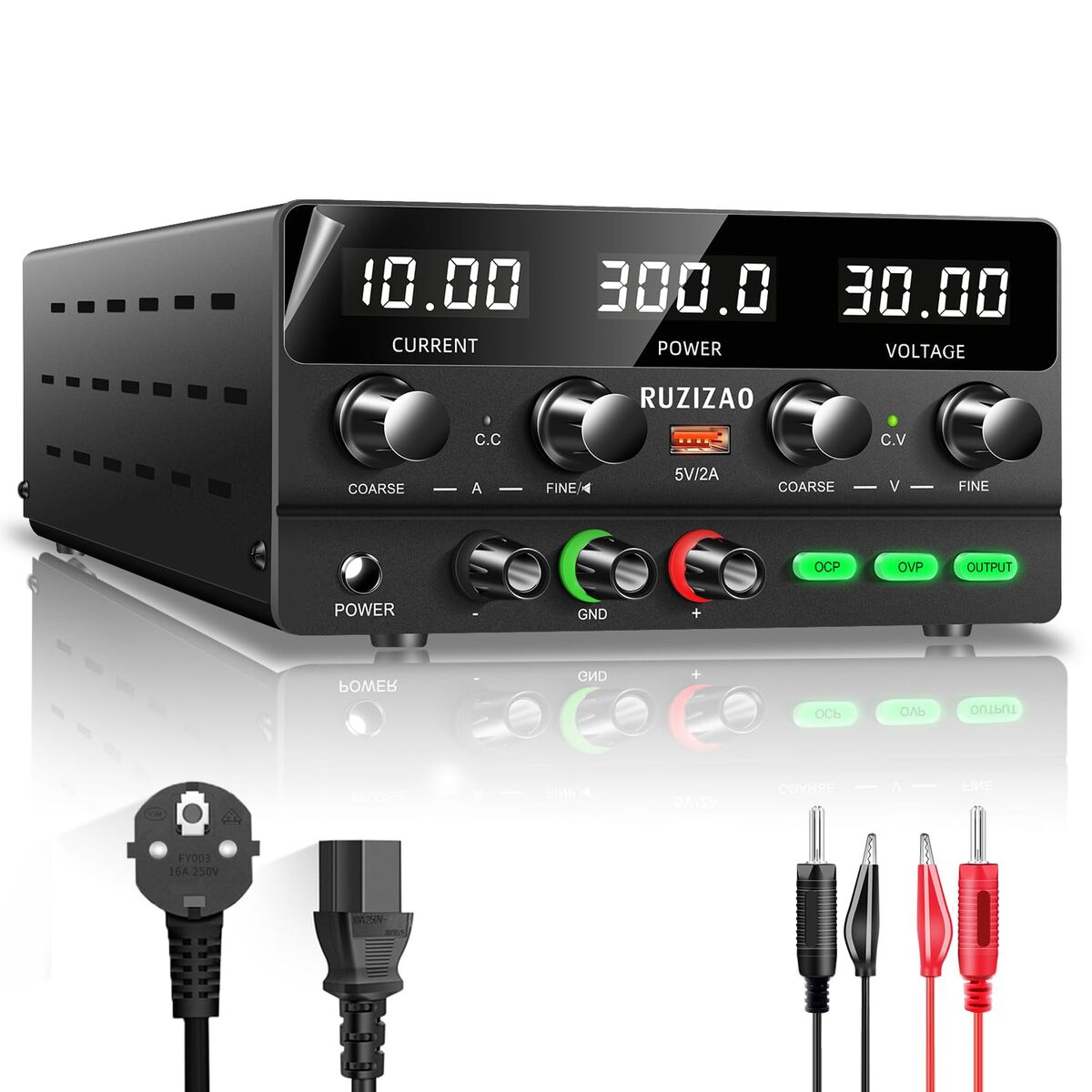 Fuente de alimentación regulable RUZIZAO SPS-H3010 30V 10A