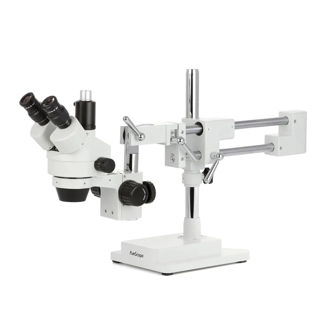 Microscopio trinocular profesional AmScope para placas de circuitos y reparación electrónica