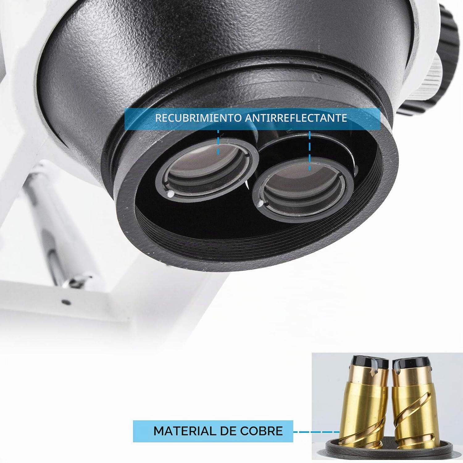 Microscopio trinocular VEVOR 3,5X-90X para microsoldadura y reparación electrónica